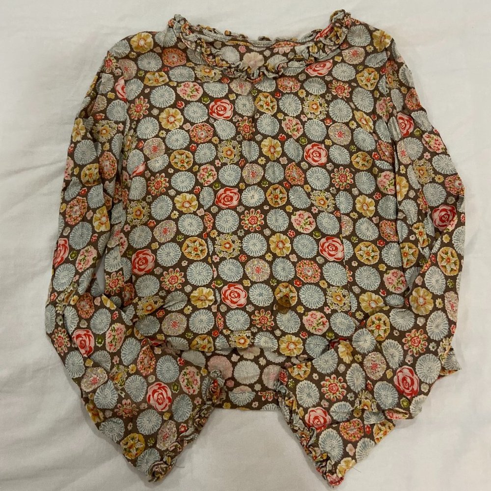 No Brand Flower Print Long Sleeve Top